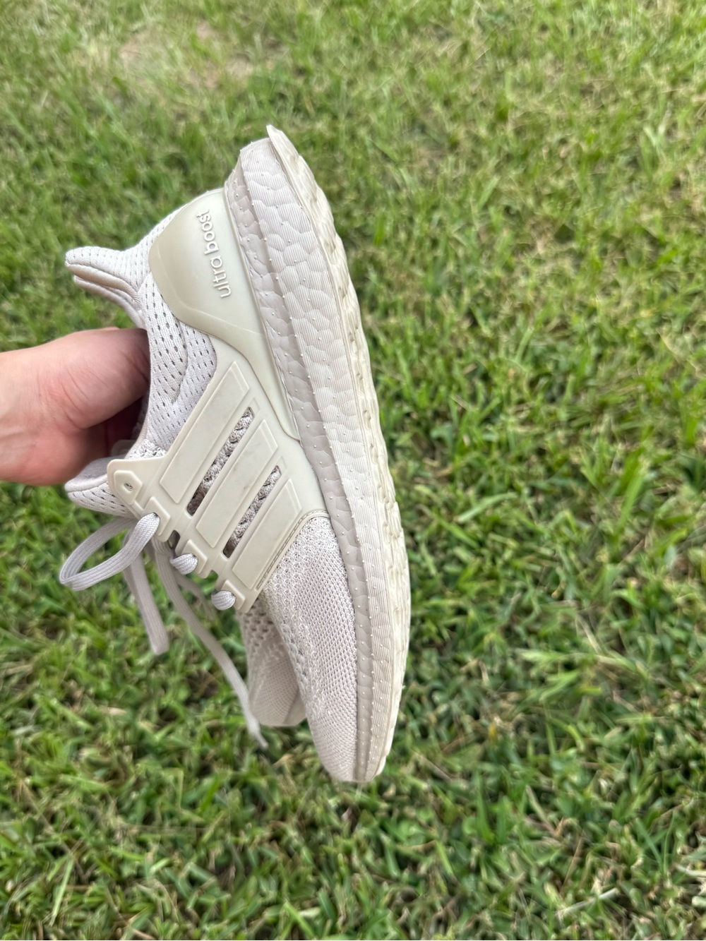 adidas women’s 6.5  UltraBoost Knit Sneaker in beige